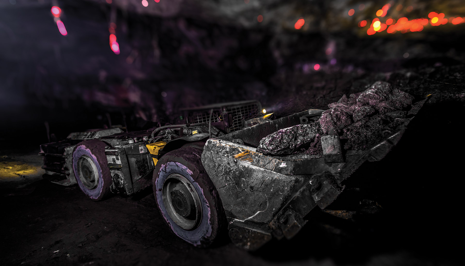 Industrial Photography, Kal tire underground mine, Mining Vehicle