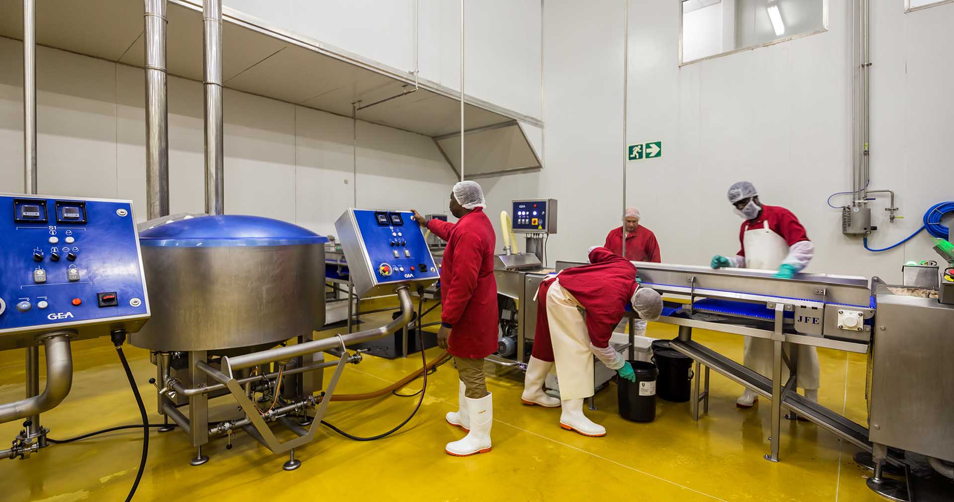 Industrial Photography, Braviz Fine Foods factory workers, South Africa