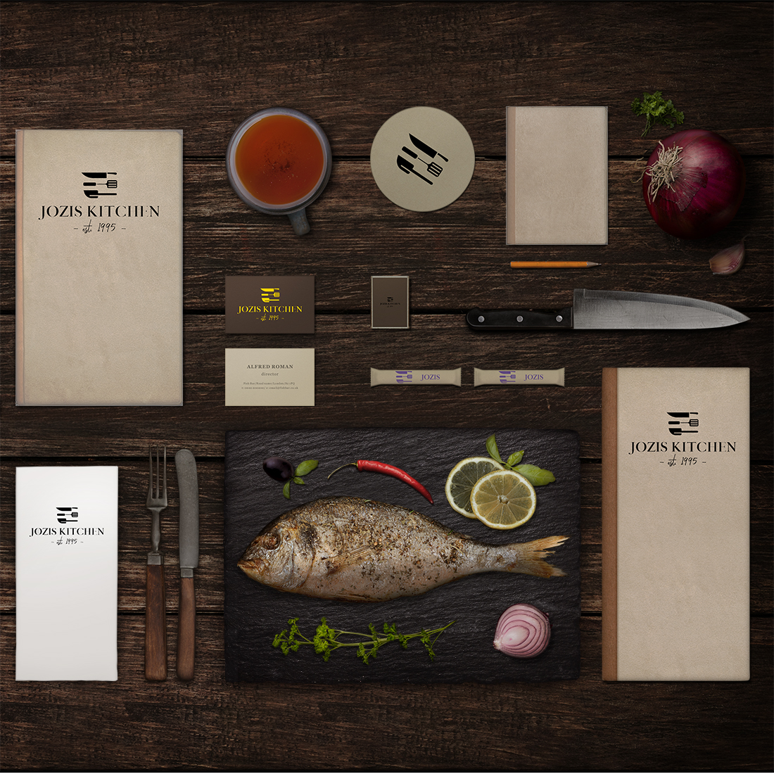 Content Mockup and Graphic Design for Jozi's Kitchen