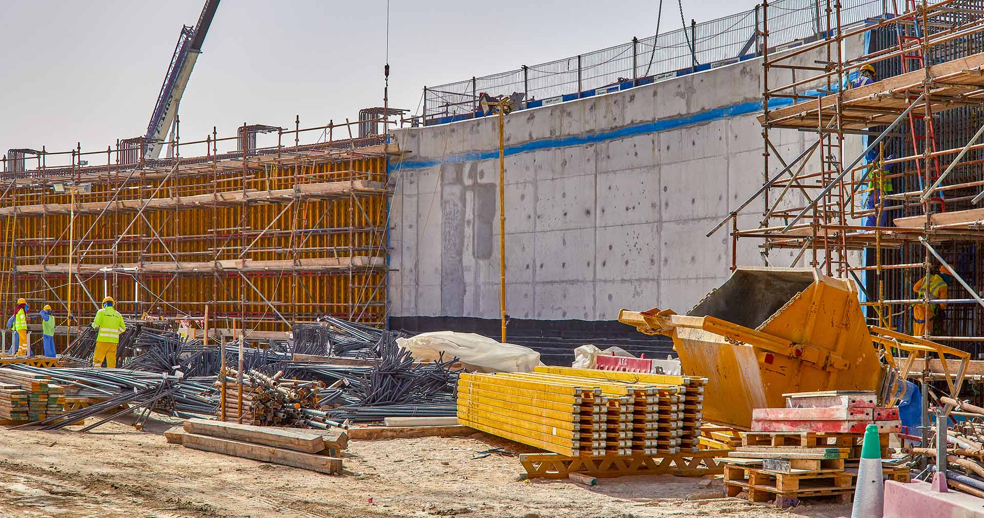 Construction Photography, Dubai Expo build site by Peri