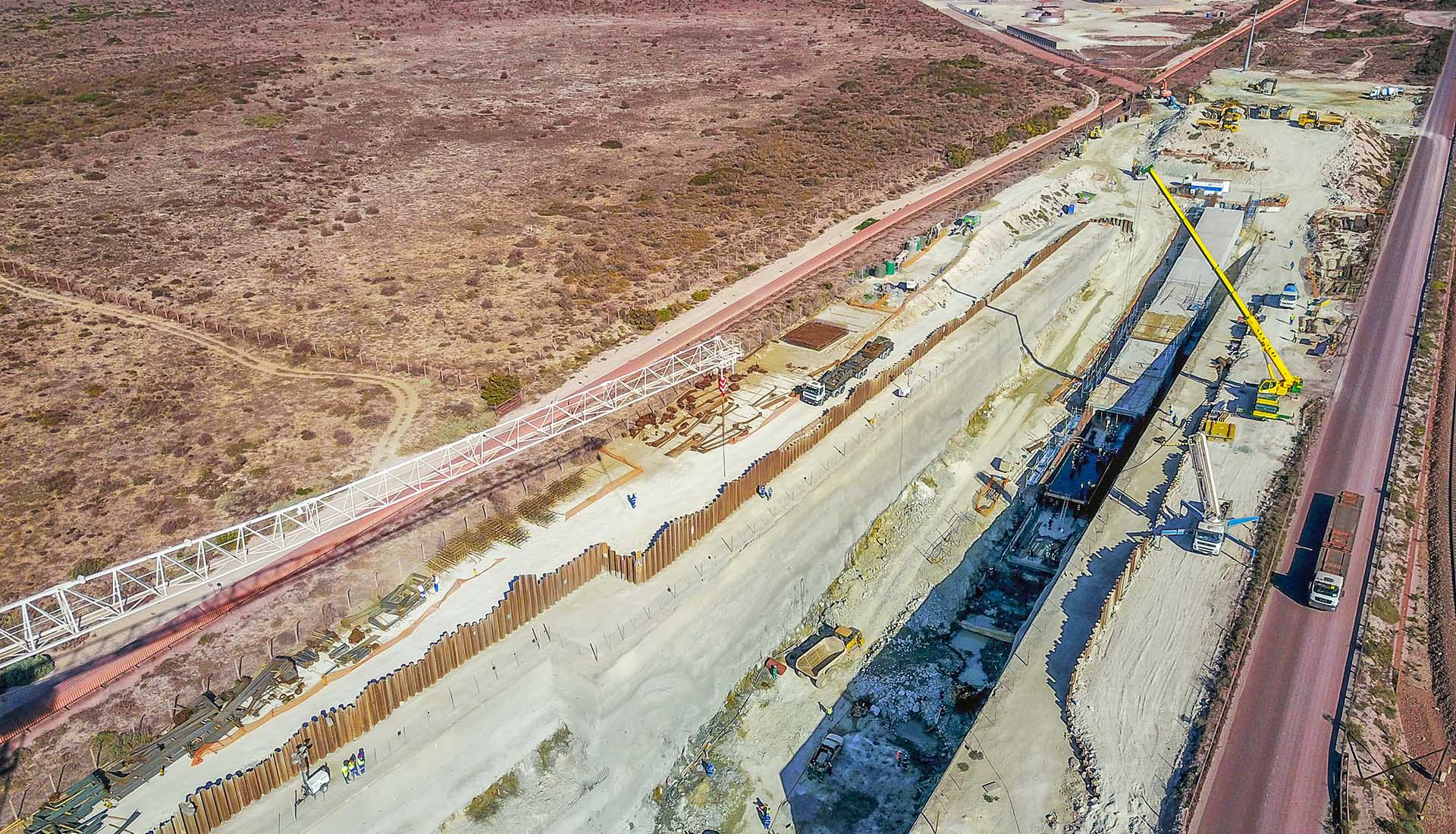Drone Photography, Tipler 3 bridge construction site